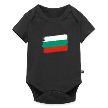Bulgarien Flagge Bulgarische Fahne Goldstrand - Baby Premium Kurzarmbody - Schwarz - Vorne