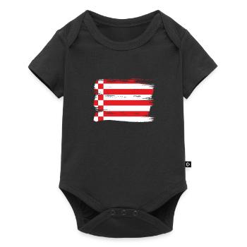 Drapeau de Brême Drapeau de Brême - Body à manches courtes Premium Bébé - noir - Devant