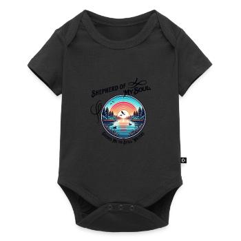 Hirte Meiner Seele Christlicher Psalm 23 2 - Baby Premium Kurzarmbody - Schwarz - Vorne