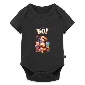 Chien drôle de dire non ! Pour les amoureux des chiens - Body à manches courtes Premium Bébé - noir - Devant