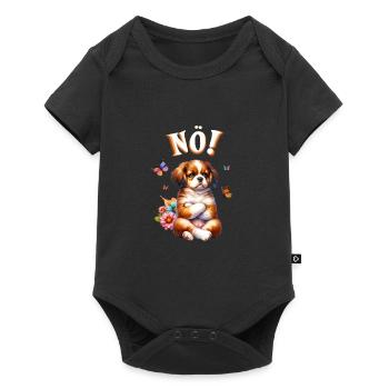 Chien drôle de dire non ! Pour les amoureux des chiens - Body à manches courtes Premium Bébé - noir - Devant