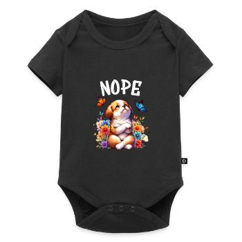 Dog Funny Saying Nope for Dog Lovers - Baby Premium short-sleeve bodysuit - black - Front
