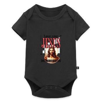 L’amour comme Jésus Streetwear Jesus Face - Body à manches courtes Premium Bébé - noir - Devant