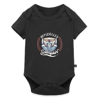 Chemise de nuit officielle Chat Famille Hommes Femmes - Body à manches courtes Premium Bébé - noir - Devant