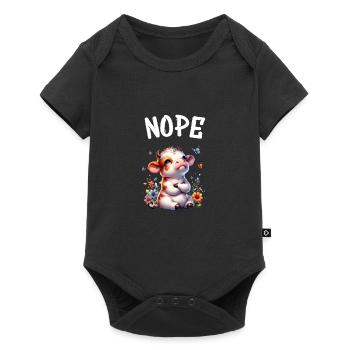 La vache dit non aux garçons et aux filles - Body à manches courtes Premium Bébé - noir - Devant
