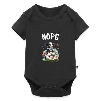 La vache dit non pour les garçons et les filles - Body à manches courtes Premium Bébé - noir - Devant