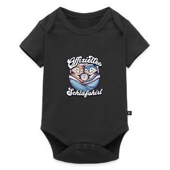 Chemise de nuit officielle Chat Famille Hommes Femmes - Body à manches courtes Premium Bébé - noir - Devant