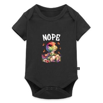 Dinosaur Saying Nope for Boys and Girls - Baby Premium short-sleeve bodysuit - black - Front
