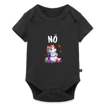 La licorne dit non aux créatures mythiques des garçons et des filles - Body à manches courtes Premium Bébé - noir - Devant