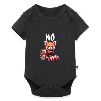 Red Panda Funny Saying Nope Fire Fox - Baby Premium short-sleeve bodysuit - black - Front