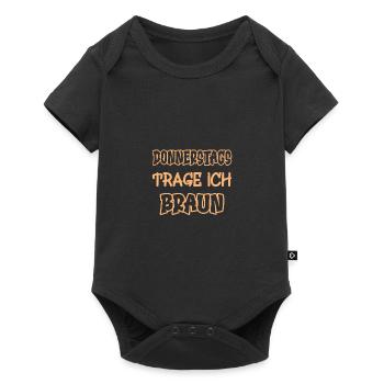 Thursdays I wear brown saying color brown - Baby Premium short-sleeve bodysuit - black - Front