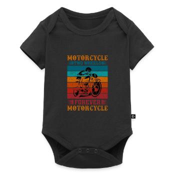 Motorcycle two wheels I don't need more Retro - Baby Premium short-sleeve bodysuit - black - Front