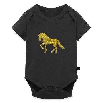 Cheval d'or - Body à manches courtes Premium Bébé - noir - Devant