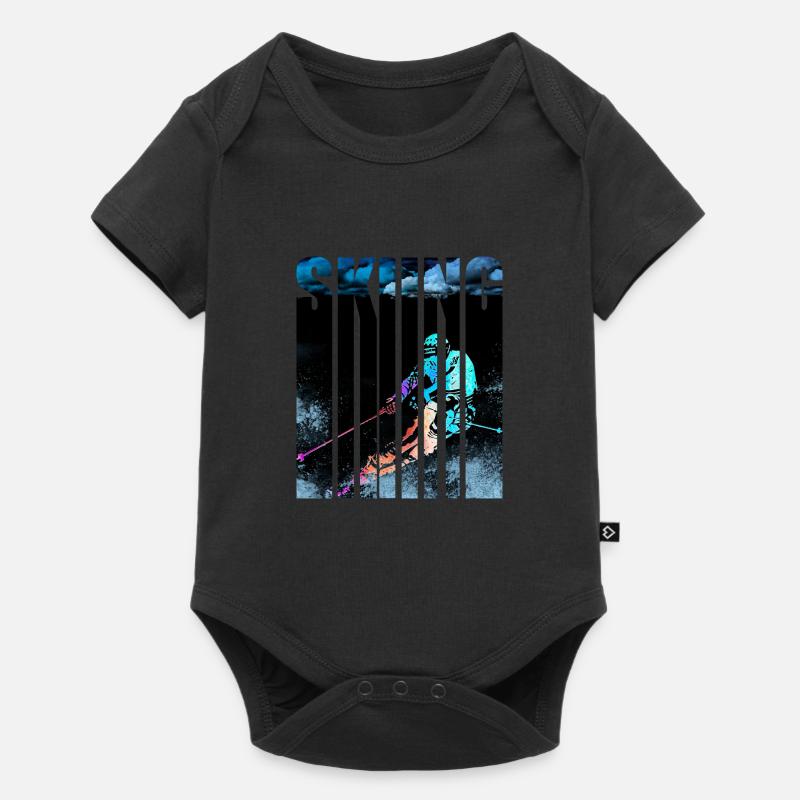 skieurs - Body à manches courtes Premium Bébé - noir