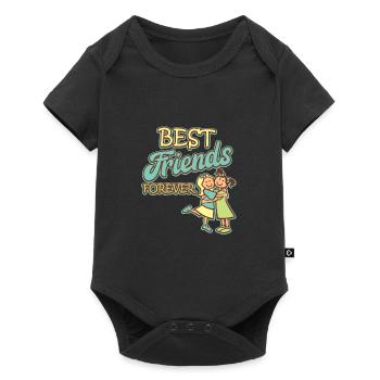 Amitié Amis Meilleurs Amis Shirt Classic - Body à manches courtes Premium Bébé - noir - Devant
