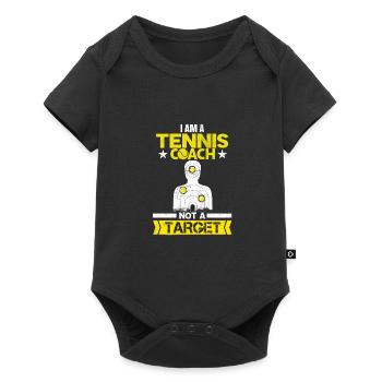 Tennis club de tennis entraîneur de tennis cadeau - Body à manches courtes Premium Bébé - noir - Devant