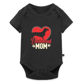 Cadeau Dachshund Mama - Body à manches courtes Premium Bébé - noir - Devant
