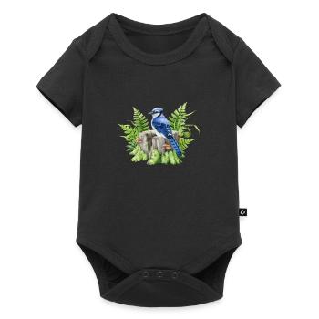Blue jay - Baby Premium short-sleeve bodysuit - black - Front