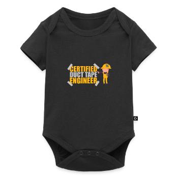 Certified Duct Tape Engineer Gift Idea - Baby Premium short-sleeve bodysuit - black - Front