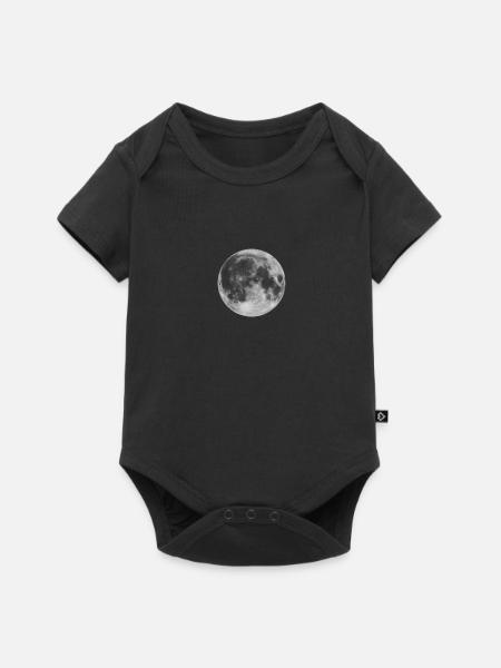 Mond - Baby Premium Kurzarmbody - Schwarz