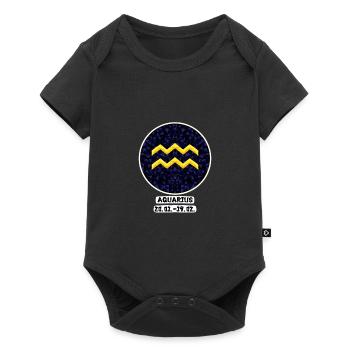 Aquarius 20.01.-19.02. - Baby Premium Kurzarmbody - Schwarz - Vorne