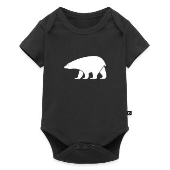 ours blanc - Body à manches courtes Premium Bébé - noir - Devant
