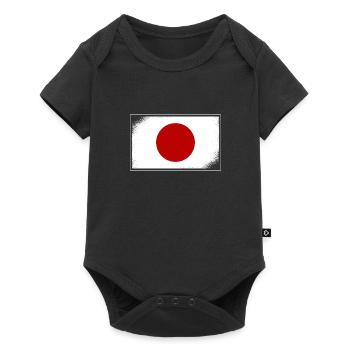 Drapeau du Japon Look Usé Nihon Drapeau Japonais - Body à manches courtes Premium Bébé - noir - Devant