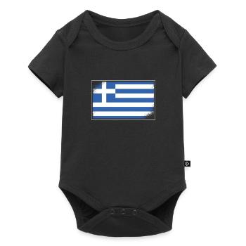 Drapeau de la Grèce Hellas Athènes Drapeau de la Grèce - Body à manches courtes Premium Bébé - noir - Devant