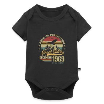 55 years old Aged to Perfection born: December 1969 - Baby Premium short-sleeve bodysuit - black - Front