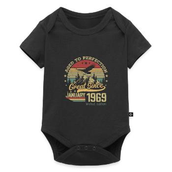 55 years Old Aged to Perfection born: January 1969 - Baby Premium short-sleeve bodysuit - black - Front