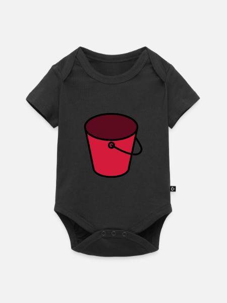 Eimer Farbe Anpassbar - Baby Premium Kurzarmbody - Schwarz