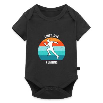 Joggen - Baby Premium Kurzarmbody - Schwarz - Vorne