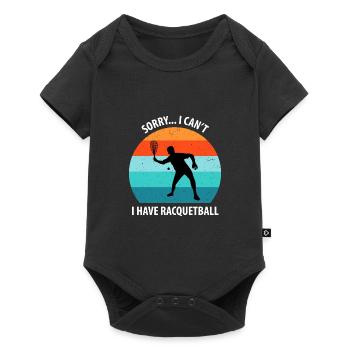 Racqueetball - Body à manches courtes Premium Bébé - noir - Devant