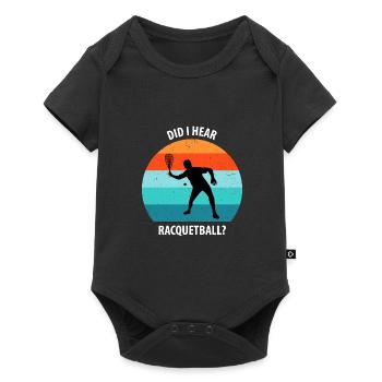 Racqueetball - Body à manches courtes Premium Bébé - noir - Devant