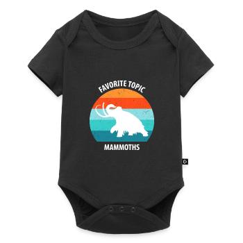 Drôle de mammouth de l’âge de pierre de l’âge de glace Design préhistorique - Body à manches courtes Premium Bébé - noir - Devant