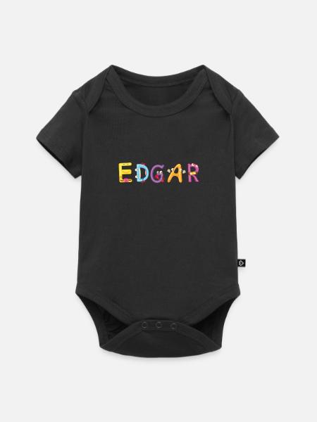 Edgar - Baby Premium Kurzarmbody - Schwarz