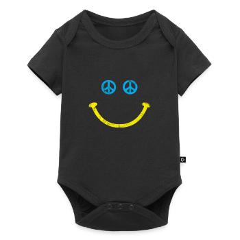 Paix Liberté - Body à manches courtes Premium Bébé - noir - Devant