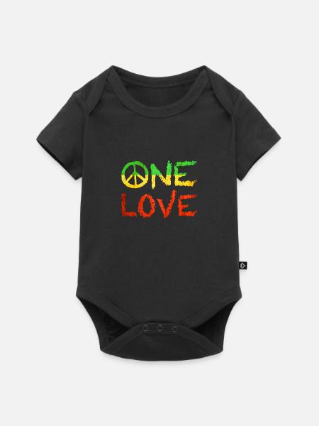 Un seul amour - Body à manches courtes Premium Bébé - noir
