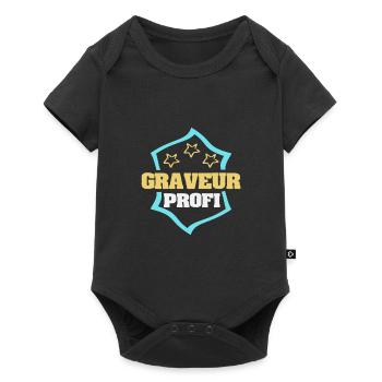 Gift for Engraver - Baby Premium short-sleeve bodysuit - black - Front