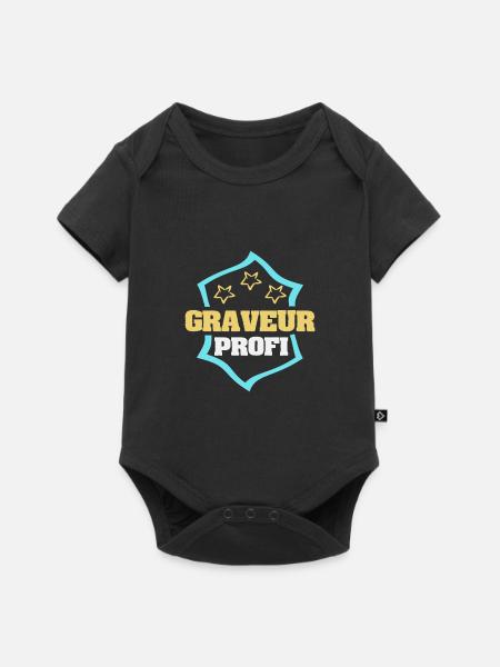 Geschenk für Graveur - Baby Premium Kurzarmbody - Schwarz