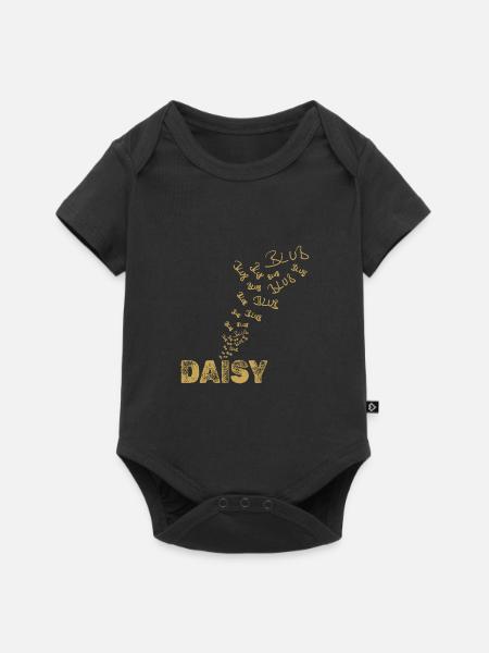 Boot Daisy - Baby Premium Kurzarmbody - Schwarz