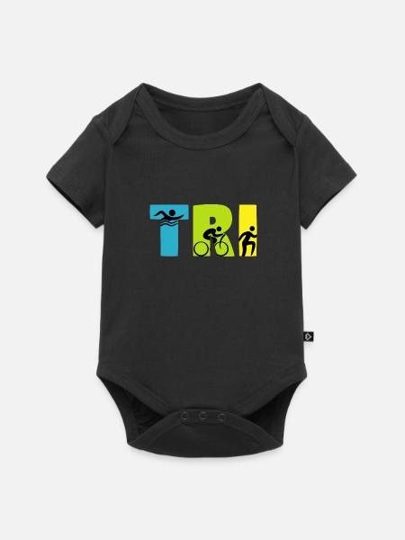 triathlon - Baby Premium Kurzarmbody - Schwarz