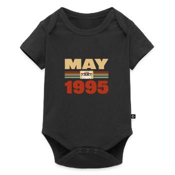 28th Birthday May Vintage 1995 Gift Idea - Baby Premium short-sleeve bodysuit - black - Front