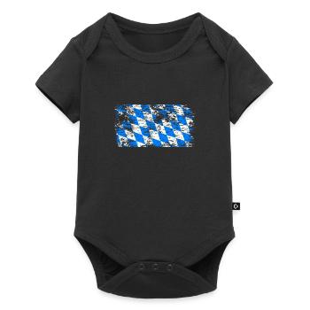 Bavaria Flag Used Look Bavarian Flag Vintage - Baby Premium short-sleeve bodysuit - black - Front