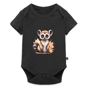 Lémurien Cool Cool Madagascar - Body à manches courtes Premium Bébé - noir - Devant