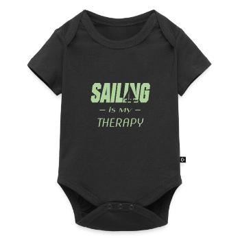 Segeln - Baby Premium Kurzarmbody - Schwarz - Vorne