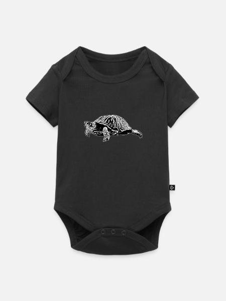 Schildkröte - Baby Premium Kurzarmbody - Schwarz