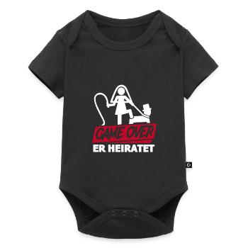 Game Over Il Se marie design pour le - Body à manches courtes Premium Bébé - noir - Devant