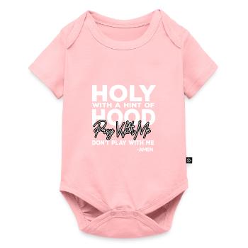 Saint avec un soupçon drôle de citation capuche Parier - Body à manches courtes Premium Bébé - rose - Devant