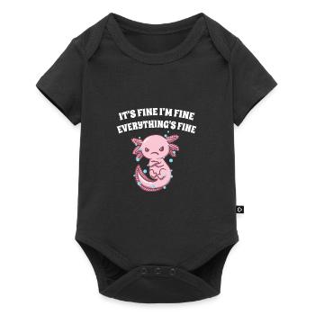 C’est bien, c’est bon, tout va bien drôle - Body à manches courtes Premium Bébé - noir - Devant